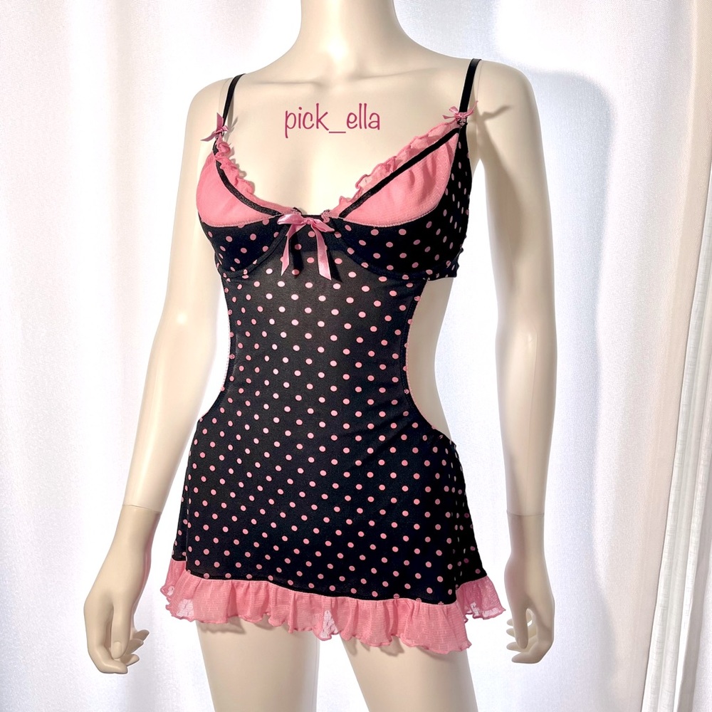 36C VS Victoria’s Secret Sexy Little Things French Maid Apron Costume polkadot